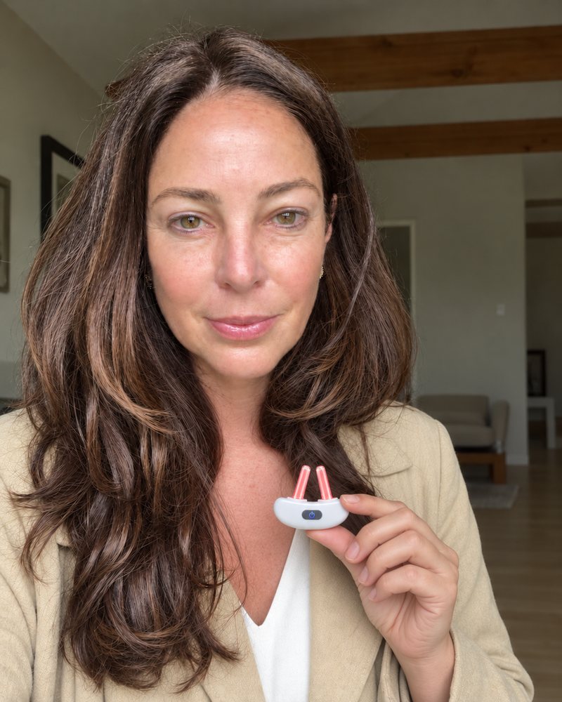 Claire B. holding Vantrel Lumen
