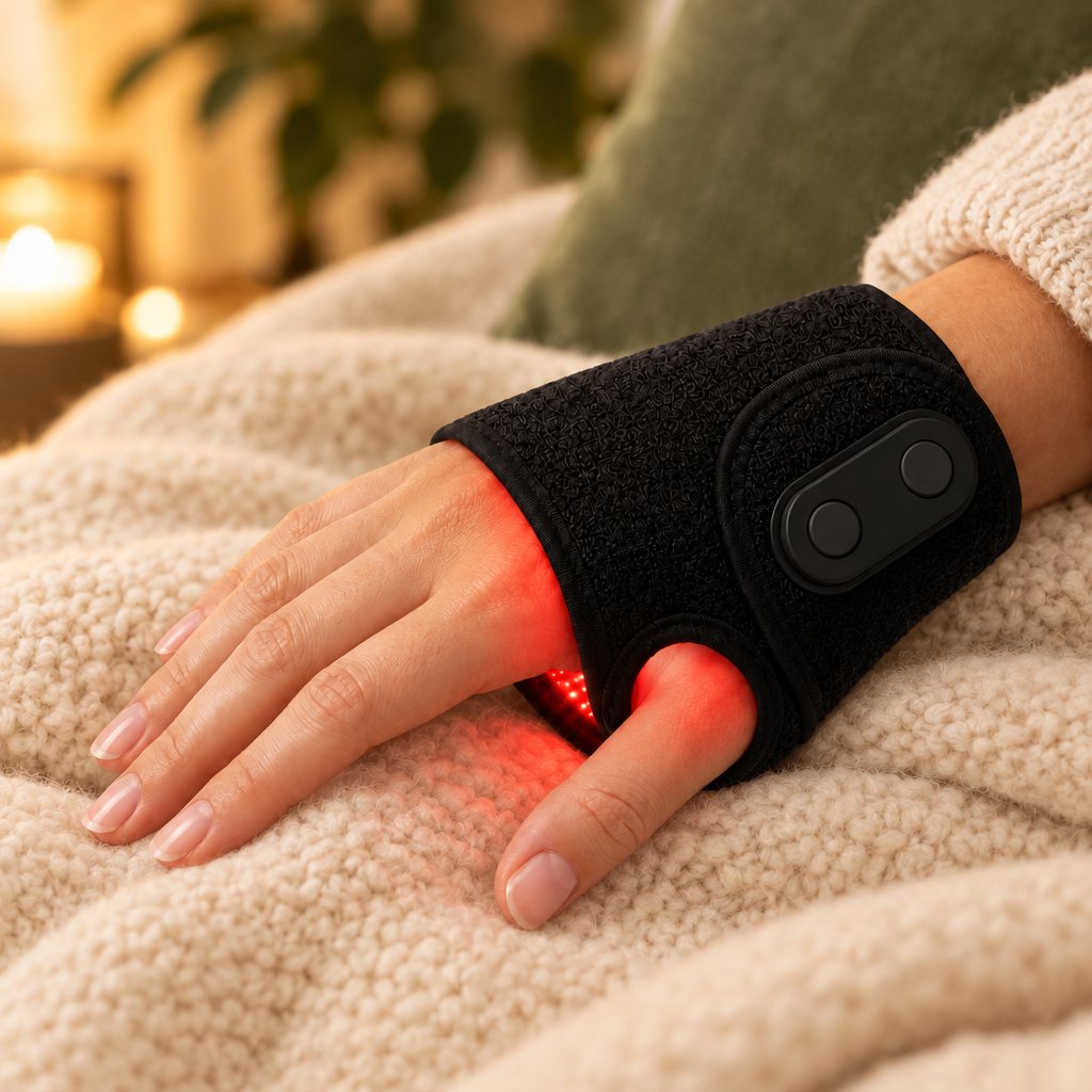 Vantrel Wrap on a wrist, glowing red